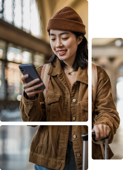 Girl checking her mobile phone